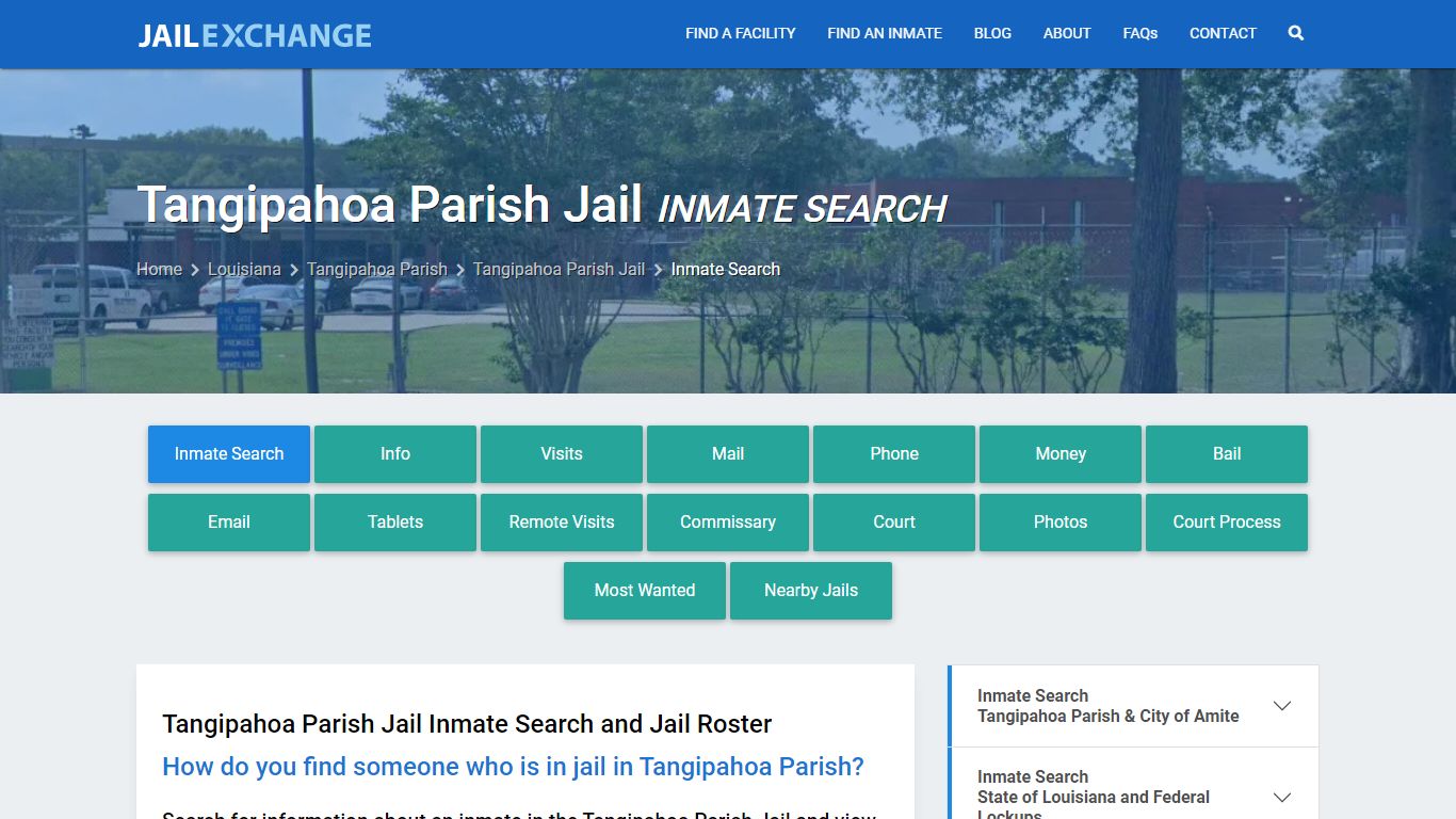 Inmate Search: Roster & Mugshots - Tangipahoa Parish Jail, LA